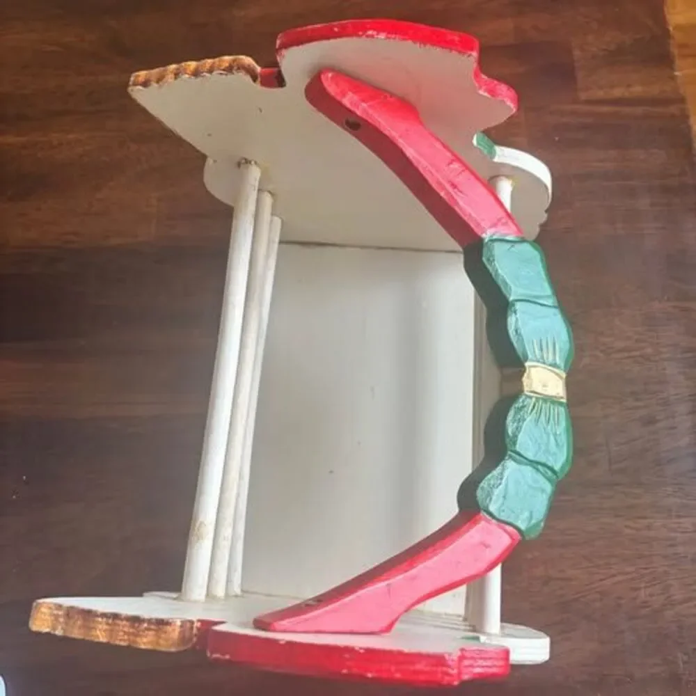 Vintage Wooden Snowman Holiday Basket